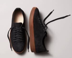 Feit Latex Low Suede Black Sneakers Unisex Size 5.5/6 US 36 EU NIB Italian